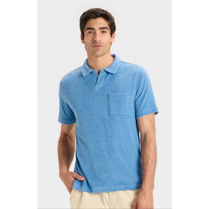 Goodfellow & Co Men’s Terry Polo Shirt Blue Size XXL Pocket NWT